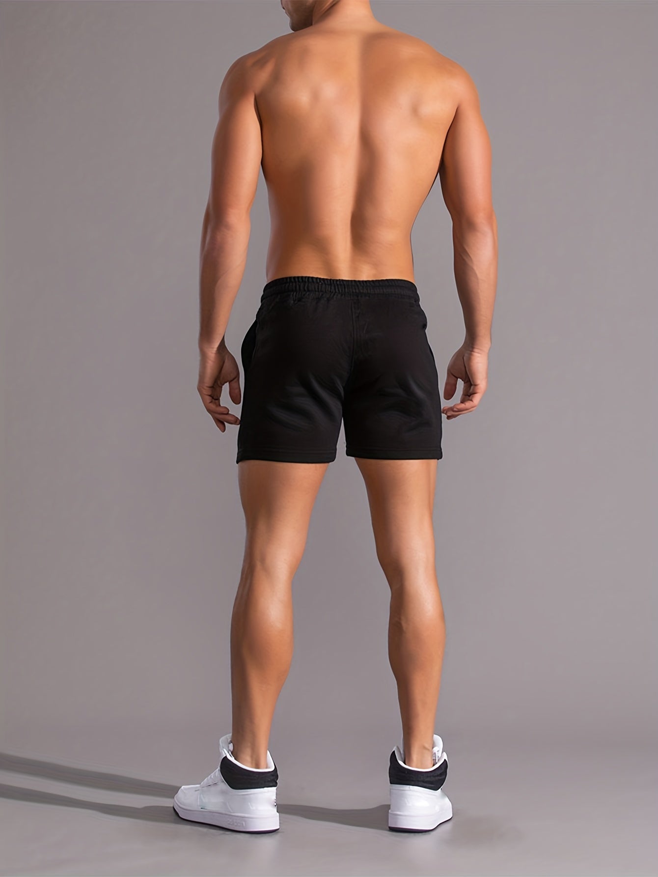 Athletic Casual Shorts – Lightweight, Black, Drawstring, Bold 23 Graphic