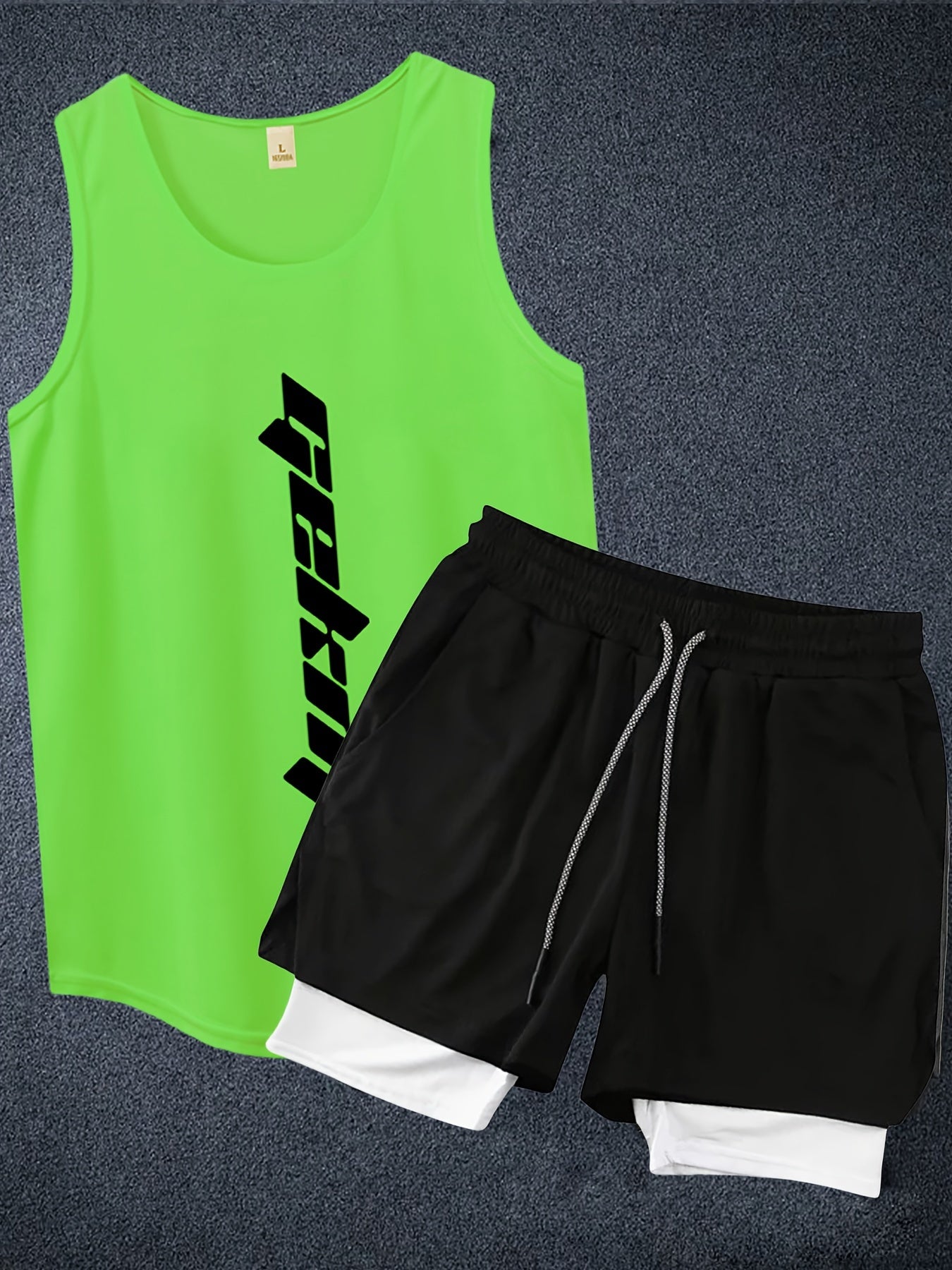 (Copy) 2-Piece Basketball Outfit – Men's Graphic Tank & Drawstring Shorts