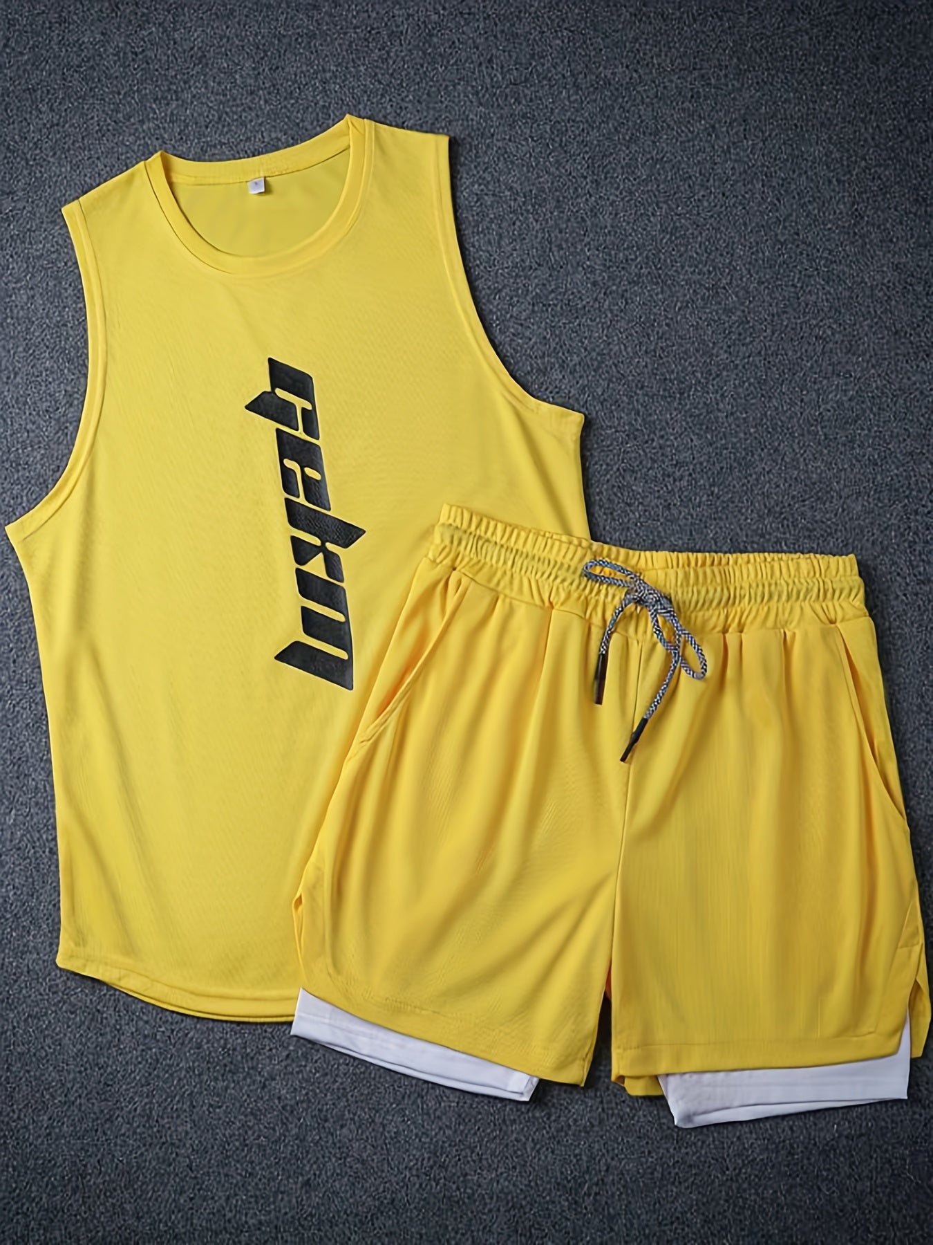 (Copy) 2-Piece Basketball Outfit – Men's Graphic Tank & Drawstring Shorts