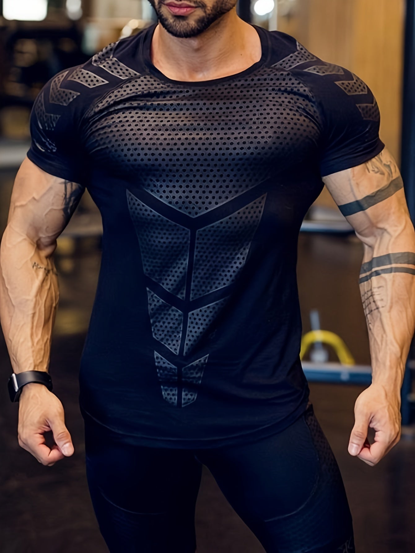 Quick-Dry Stretch Compression T-Shirt – Men's Training & Bodybuilding