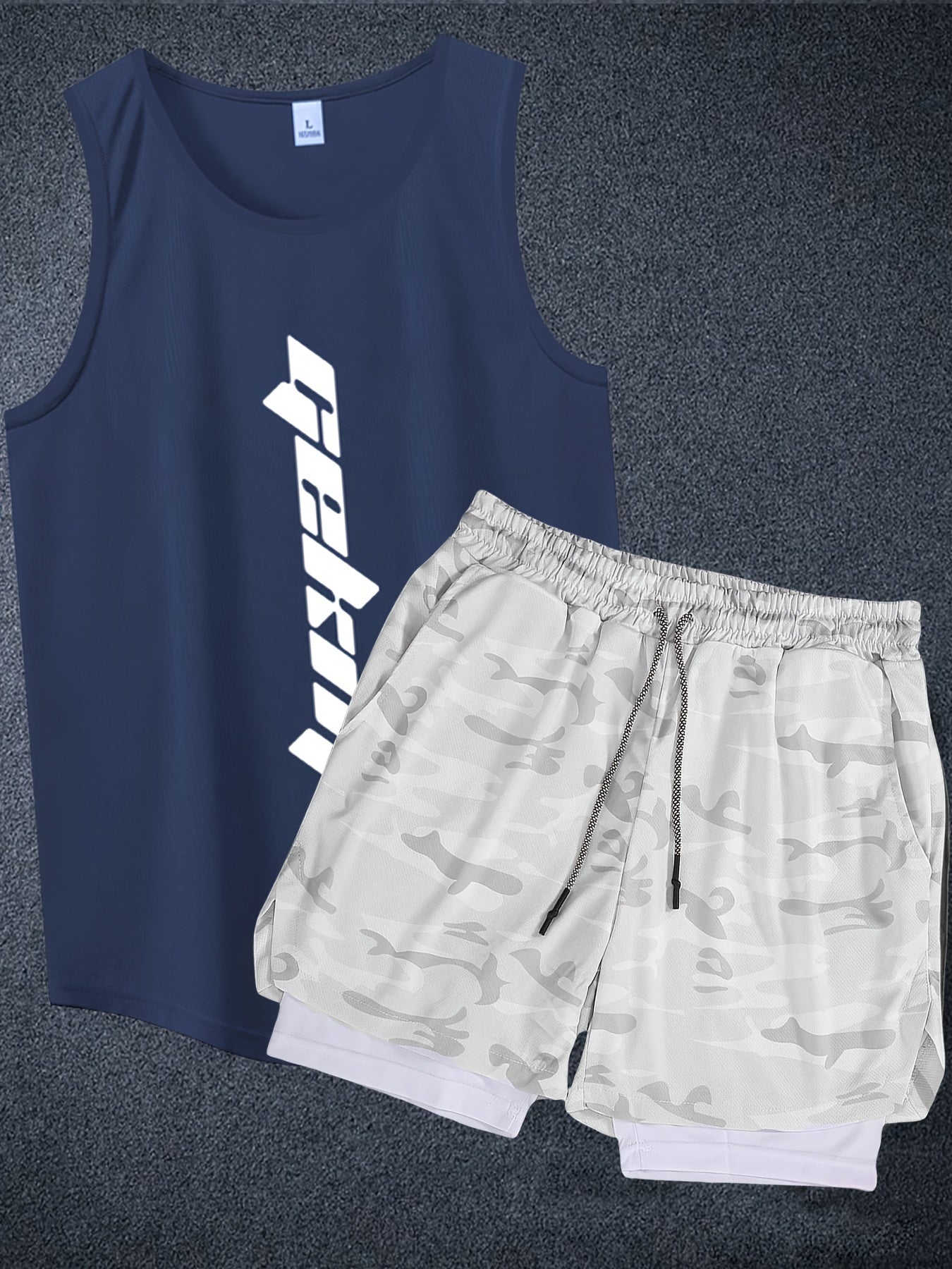 (Copy) 2-Piece Basketball Outfit – Men's Graphic Tank & Drawstring Shorts