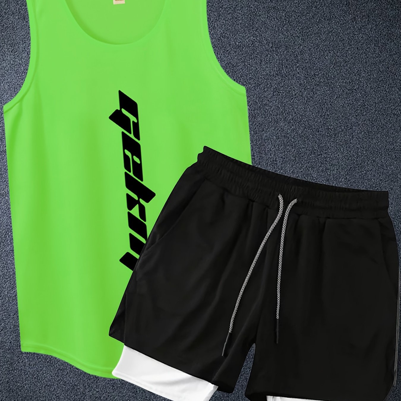 (Copy) 2-Piece Basketball Outfit – Men's Graphic Tank & Drawstring Shorts