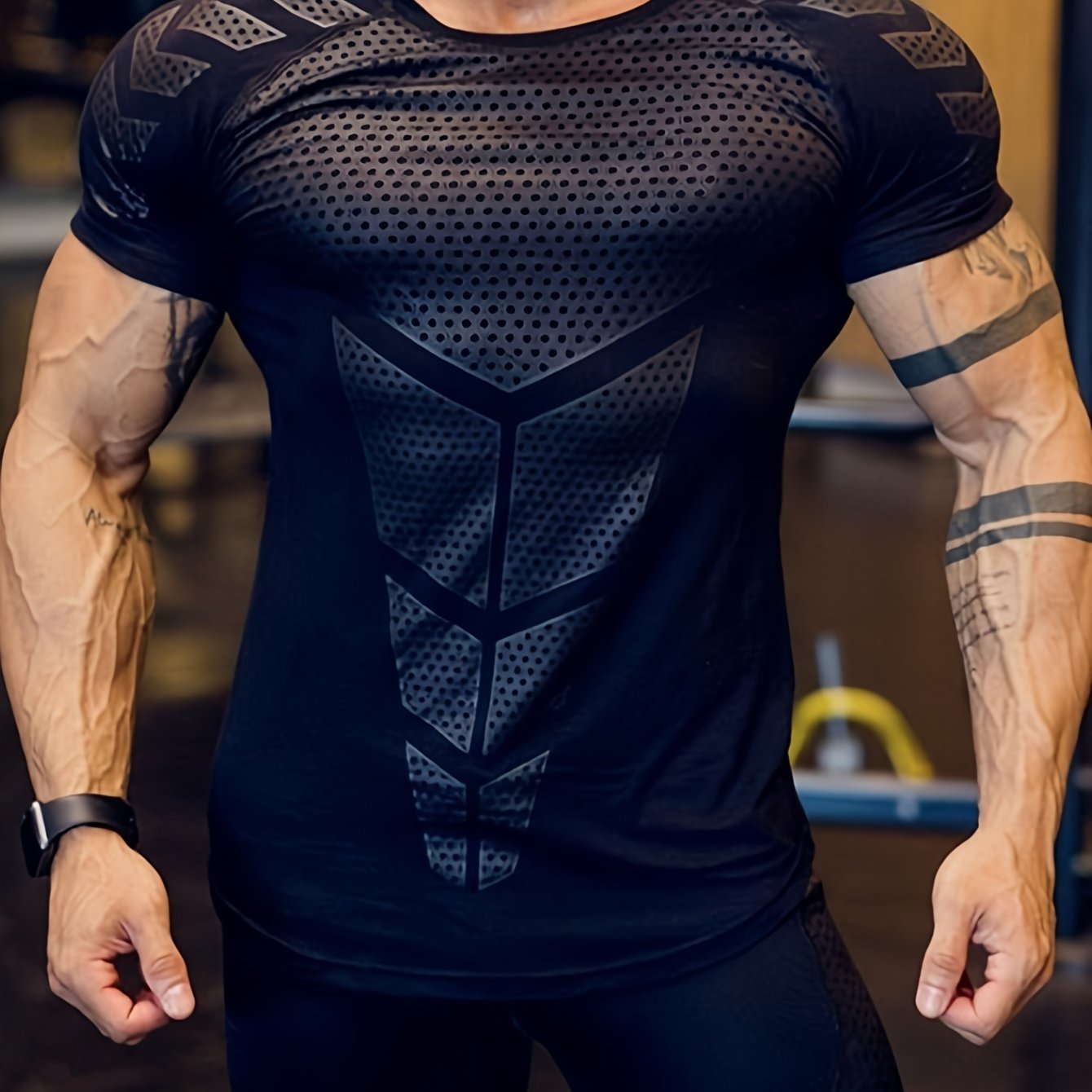 Quick-Dry Stretch Compression T-Shirt – Men's Training & Bodybuilding