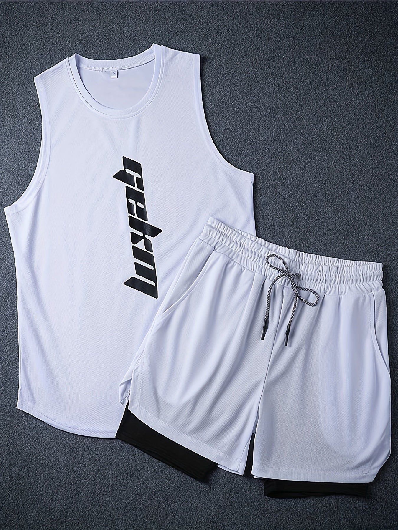 (Copy) 2-Piece Basketball Outfit – Men's Graphic Tank & Drawstring Shorts