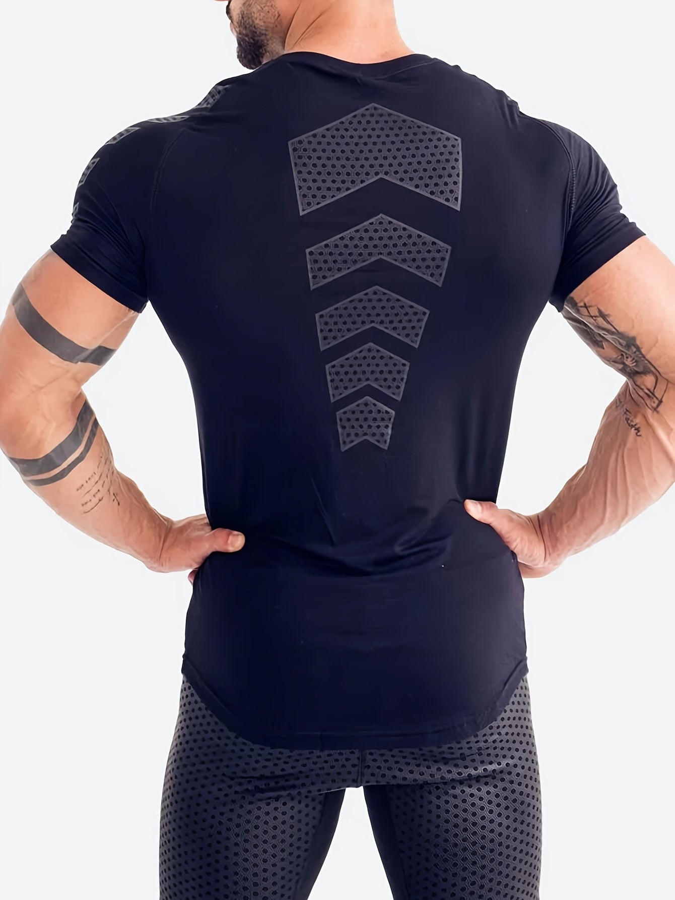 Quick-Dry Stretch Compression T-Shirt – Men's Training & Bodybuilding